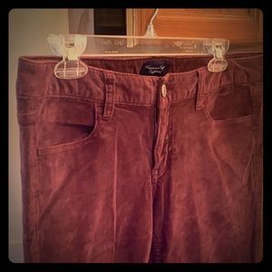 Corduroy Maroon American Eagle Jeans
